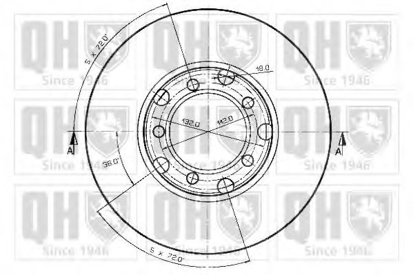 Тормозной диск QUINTON HAZELL BDC3305