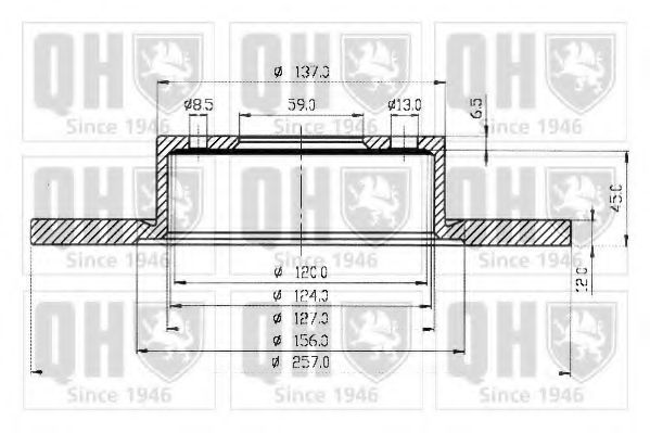 Тормозной диск QUINTON HAZELL BDC3440