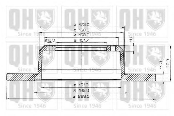 Тормозной диск QUINTON HAZELL BDC3473