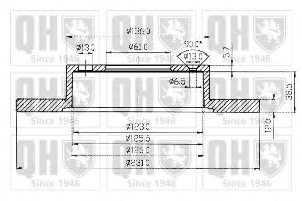Тормозной диск QUINTON HAZELL BDC3481