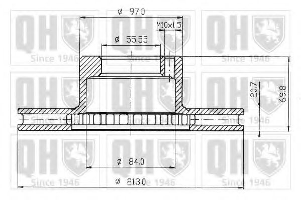 Тормозной диск QUINTON HAZELL BDC3489