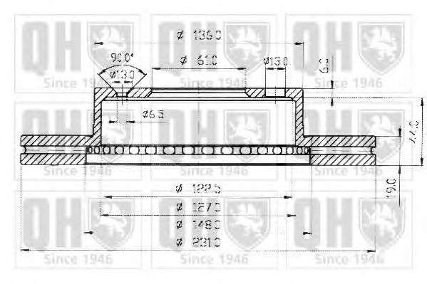 Тормозной диск QUINTON HAZELL BDC3572