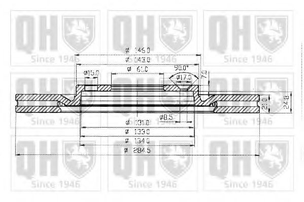 Тормозной диск QUINTON HAZELL BDC3602