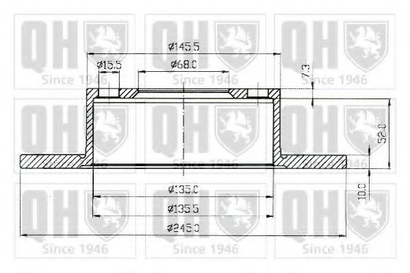 Тормозной диск QUINTON HAZELL BDC3633