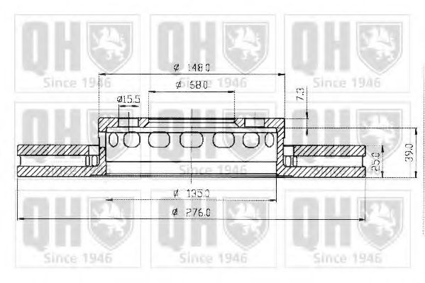 Тормозной диск QUINTON HAZELL BDC3635