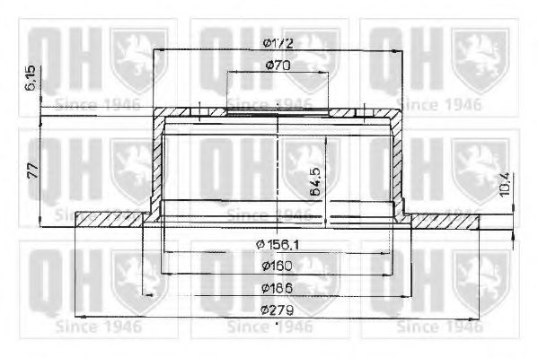 Тормозной диск QUINTON HAZELL BDC3686