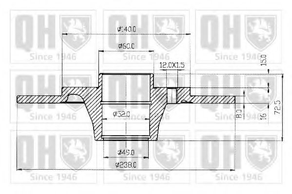 Тормозной диск QUINTON HAZELL BDC3691