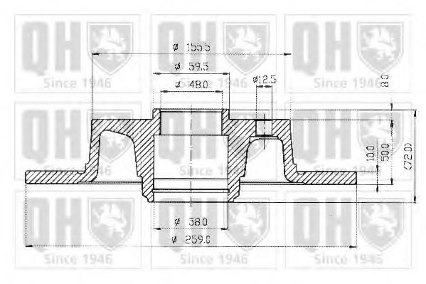 Тормозной диск QUINTON HAZELL BDC3734