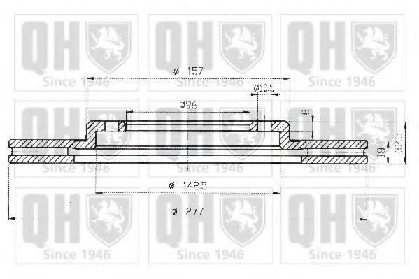 Тормозной диск QUINTON HAZELL BDC3743