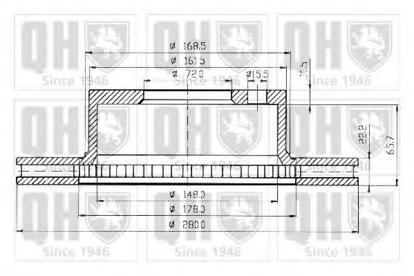 Тормозной диск QUINTON HAZELL BDC3746