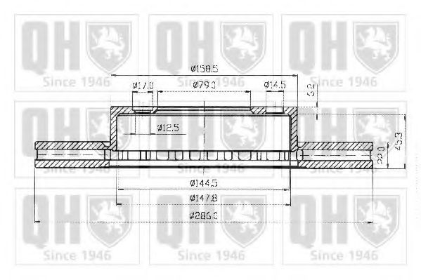 Тормозной диск QUINTON HAZELL BDC3804