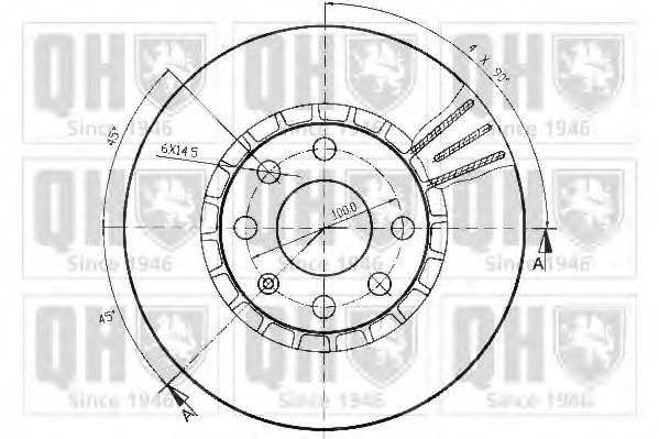 Тормозной диск BACHMANN 1426