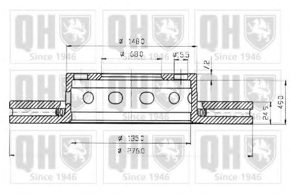 Тормозной диск QUINTON HAZELL BDC3936