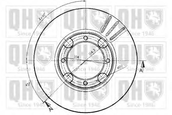 Тормозной диск QUINTON HAZELL BDC4183
