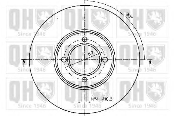 Тормозной диск BRAKE PARTS INC. 952380