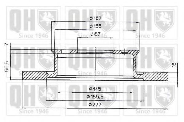 Тормозной диск QUINTON HAZELL BDC4267