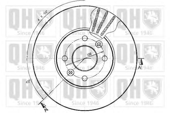 Тормозной диск QUINTON HAZELL BDC4338