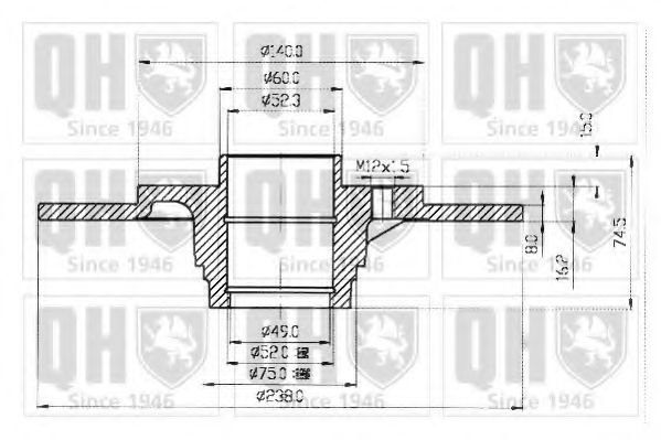 Тормозной диск QUINTON HAZELL BDC4402