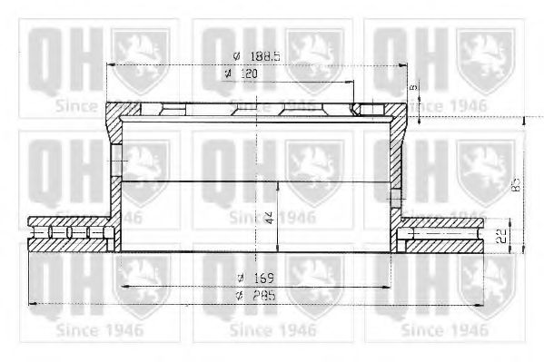 Тормозной диск QUINTON HAZELL BDC4543