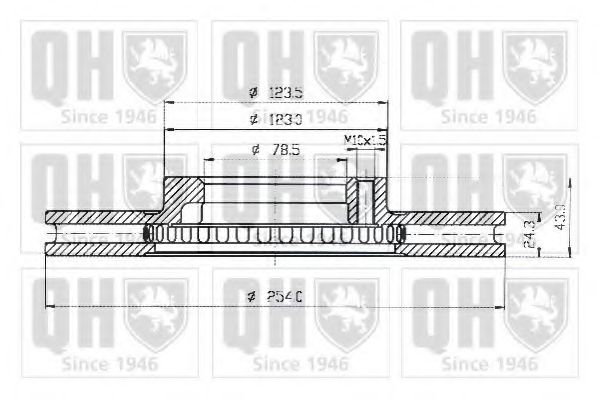 Тормозной диск QUINTON HAZELL BDC4583