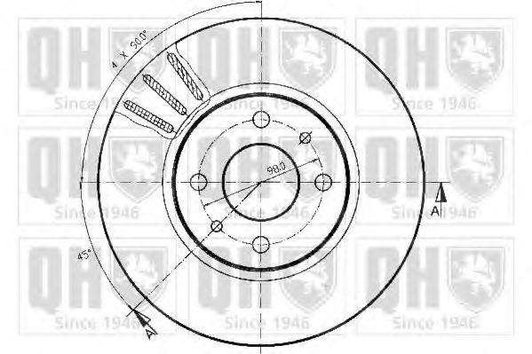 Тормозной диск QUINTON HAZELL BDC4628