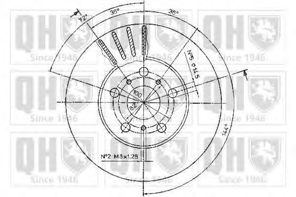 Тормозной диск BRAKE PARTS INC. 955328