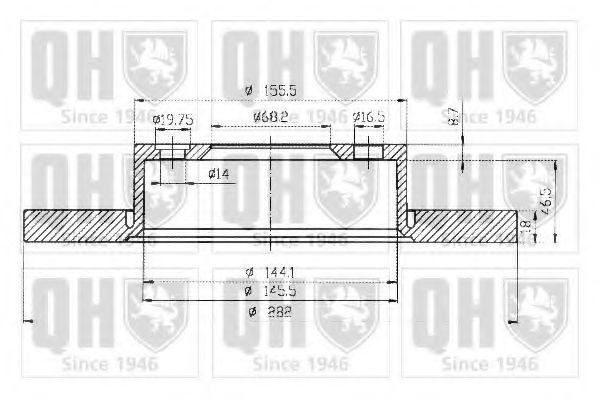 Тормозной диск QUINTON HAZELL BDC4734