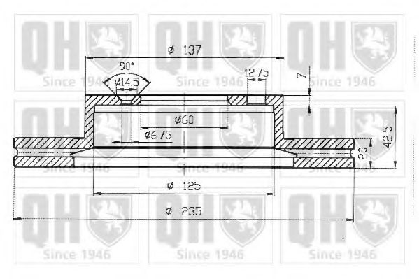 Тормозной диск QUINTON HAZELL BDC4737