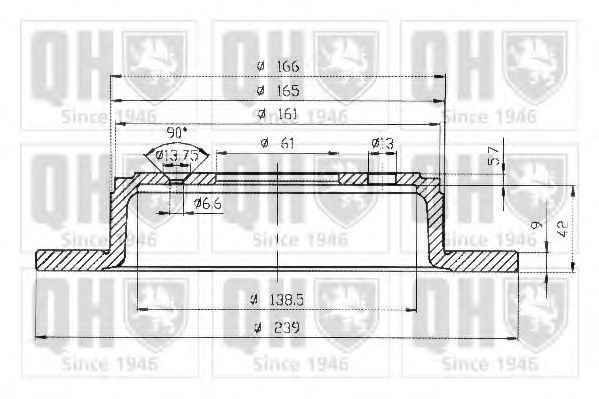 Тормозной диск QUINTON HAZELL BDC4746