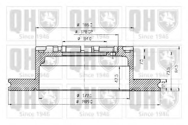 Тормозной диск QUINTON HAZELL BDC4760