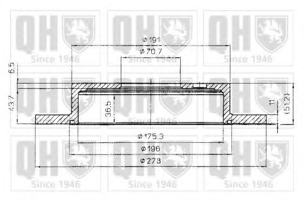 Тормозной диск QUINTON HAZELL BDC4798