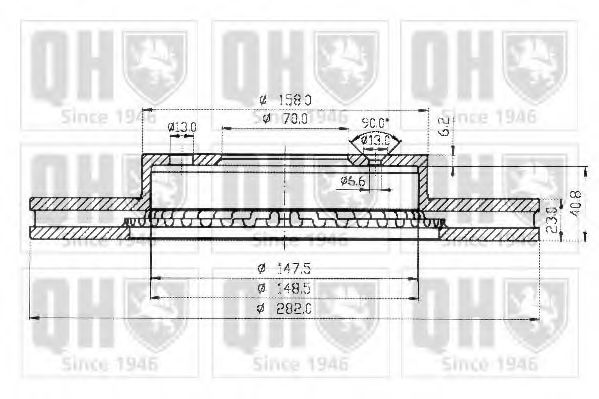 Тормозной диск QUINTON HAZELL BDC4809