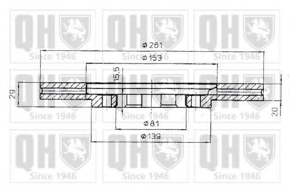 Тормозной диск BRAKE PARTS INC. 955122