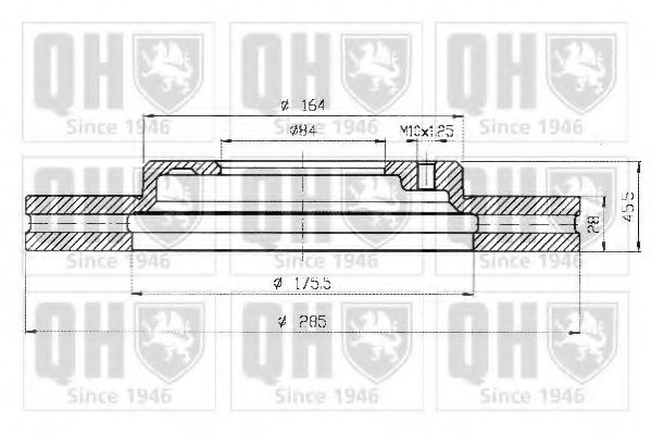 Тормозной диск QUINTON HAZELL BDC4945