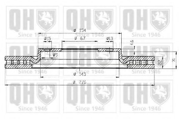 Тормозной диск BRAKE PARTS INC. 956038