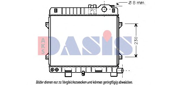 Радиатор, охлаждение двигателя AKS DASIS 051400N