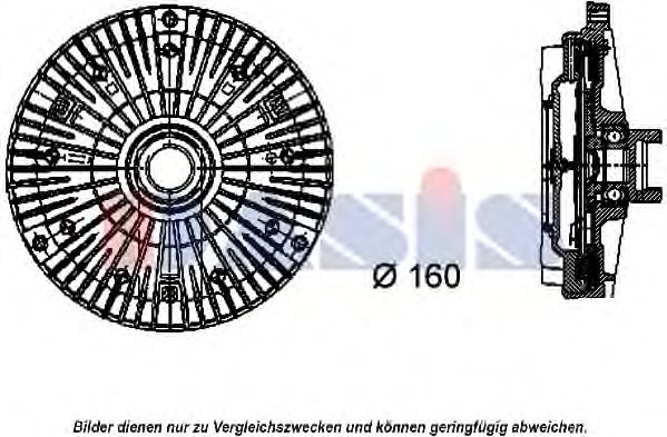 Сцепление, вентилятор радиатора AKS DASIS 058012N