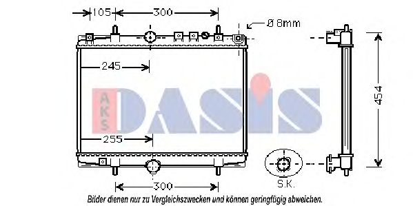 Радиатор, охлаждение двигателя AKS DASIS 060006N