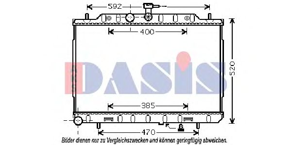 Радиатор, охлаждение двигателя AKS DASIS 070151N