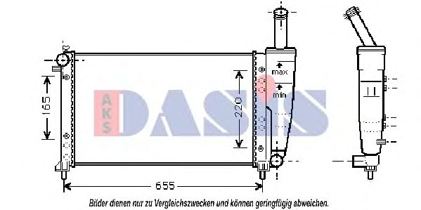 Радиатор, охлаждение двигателя AKS DASIS 081100N