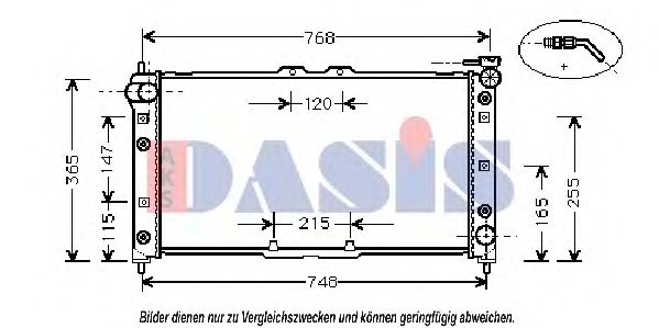 Радиатор, охлаждение двигателя AKS DASIS MZ2137