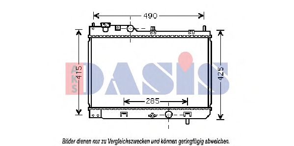 Радиатор, охлаждение двигателя AKS DASIS MZ2214