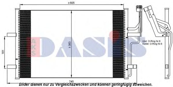Конденсатор, кондиционер AKS DASIS 112017N