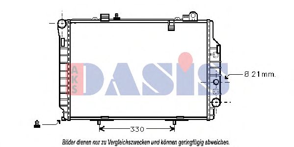 Радиатор, охлаждение двигателя AKS DASIS 121140N