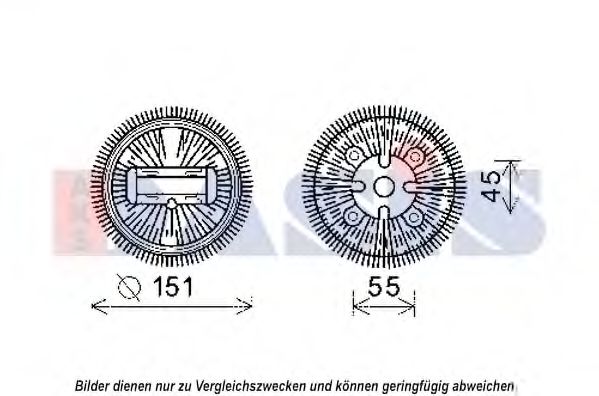 Сцепление, вентилятор радиатора AKS DASIS 128163N