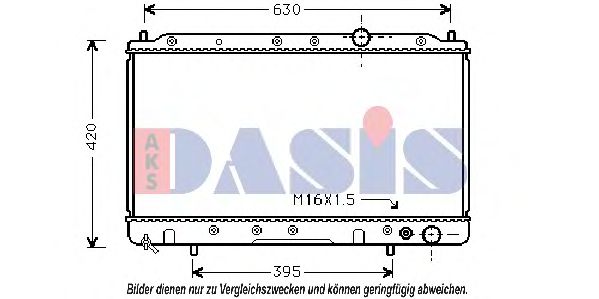 Радиатор, охлаждение двигателя AKS DASIS 140190N