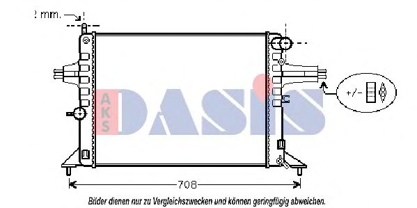 Радиатор, охлаждение двигателя AKS DASIS 151870N