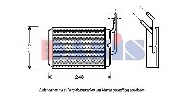 Теплообменник, отопление салона AKS DASIS 189160N