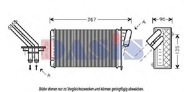 Теплообменник, отопление салона AKS DASIS 189190N
