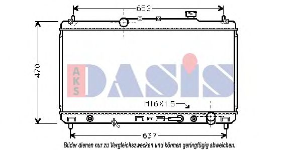 Радиатор, охлаждение двигателя AKS DASIS 210064N